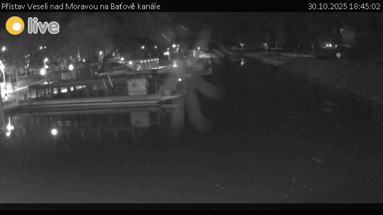 Baťův kanál - Přístav Veselí nad Moravou na Baťově kanále - 30.10.2025 v 18:45 Baťův kanál - Přístav Veselí nad Moravou na Baťově kanále - 30.10.2025 v 18:45