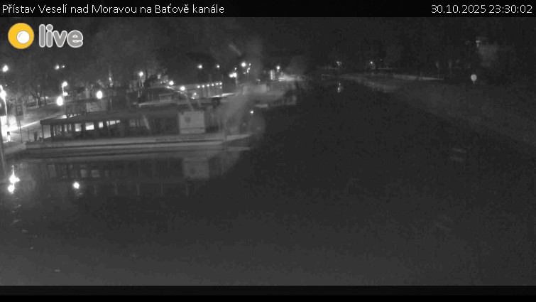 Baťův kanál - Přístav Veselí nad Moravou na Baťově kanále - 30.10.2025 v 23:30 Baťův kanál - Přístav Veselí nad Moravou na Baťově kanále - 30.10.2025 v 23:30