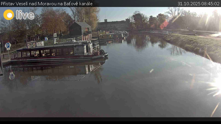 Baťův kanál - Přístav Veselí nad Moravou na Baťově kanále - 31.10.2025 v 08:45 Baťův kanál - Přístav Veselí nad Moravou na Baťově kanále - 31.10.2025 v 08:45