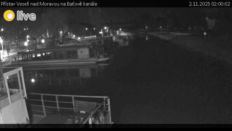 Baťův kanál - Přístav Veselí nad Moravou na Baťově kanále - 2.11.2025 v 02:00 Baťův kanál - Přístav Veselí nad Moravou na Baťově kanále - 2.11.2025 v 02:00
