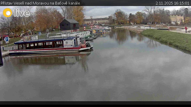 Baťův kanál - Přístav Veselí nad Moravou na Baťově kanále - 2.11.2025 v 16:15 Baťův kanál - Přístav Veselí nad Moravou na Baťově kanále - 2.11.2025 v 16:15