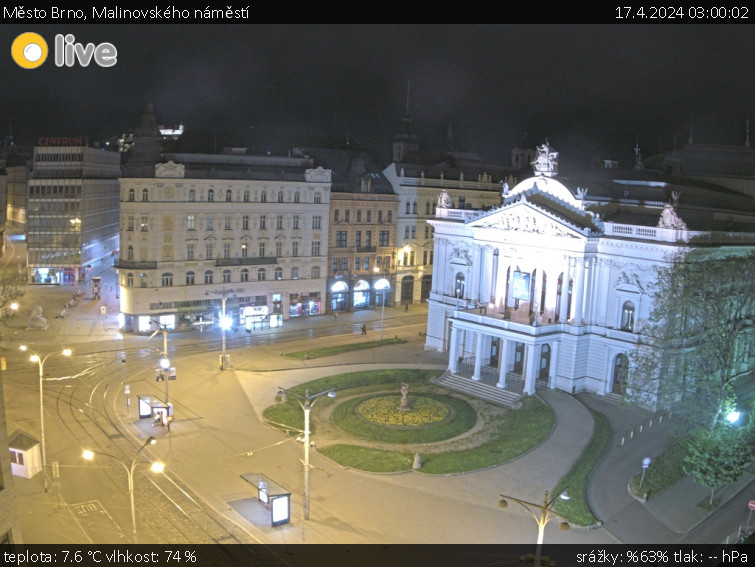 Město Brno - Malinovského náměstí - 17.4.2024 v 03:00