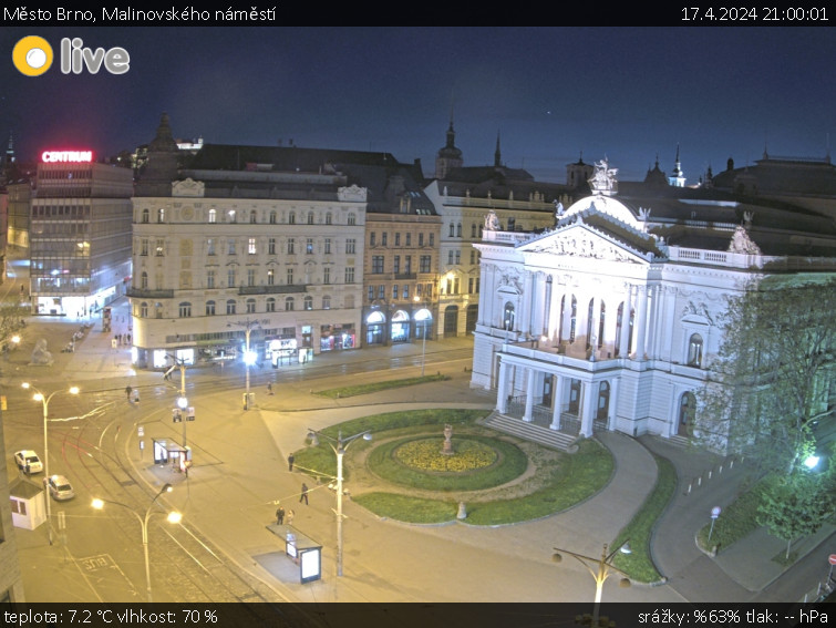 Město Brno - Malinovského náměstí - 17.4.2024 v 21:00