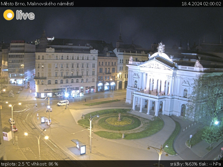 Město Brno - Malinovského náměstí - 18.4.2024 v 02:00