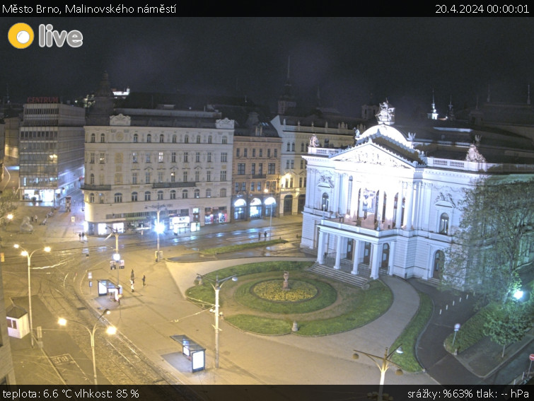 Město Brno - Malinovského náměstí - 20.4.2024 v 00:00