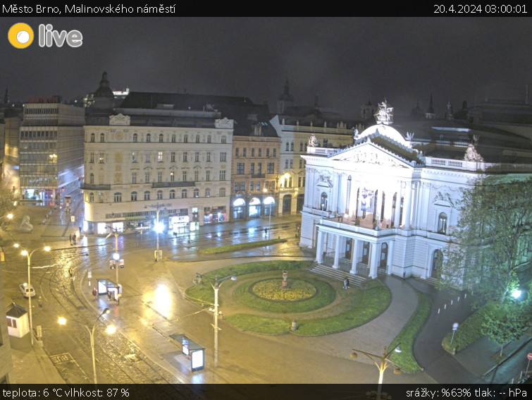 Město Brno - Malinovského náměstí - 20.4.2024 v 03:00