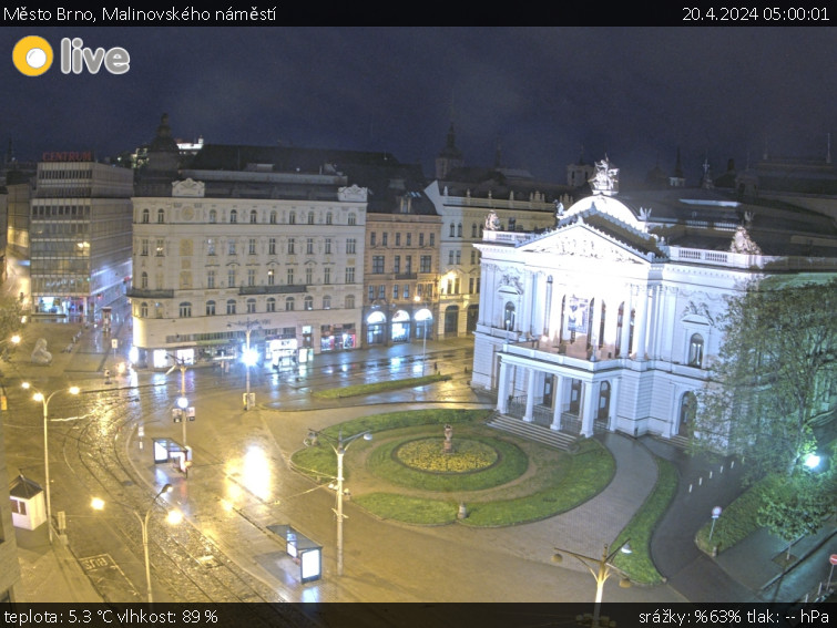 Město Brno - Malinovského náměstí - 20.4.2024 v 05:00