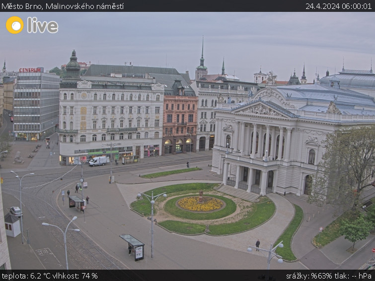 Město Brno - Malinovského náměstí - 24.4.2024 v 06:00