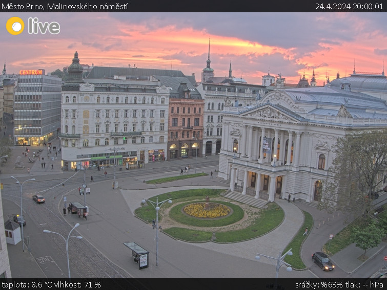Město Brno - Malinovského náměstí - 24.4.2024 v 20:00