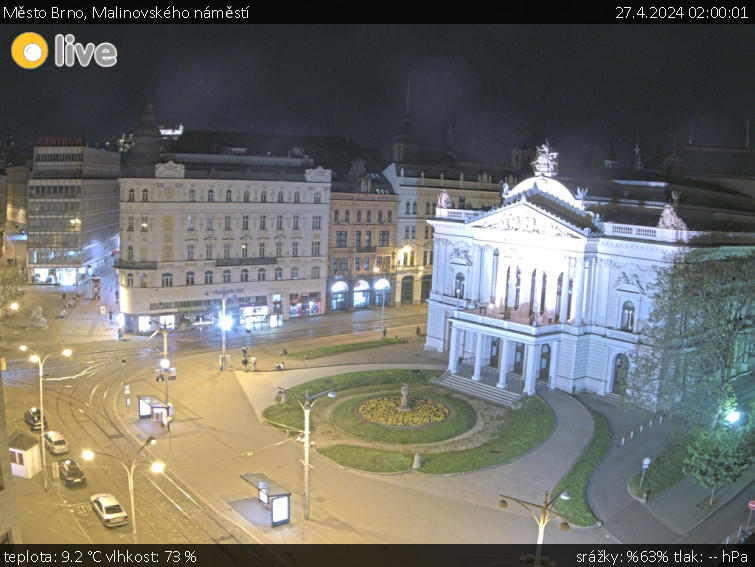 Město Brno - Malinovského náměstí - 27.4.2024 v 02:00