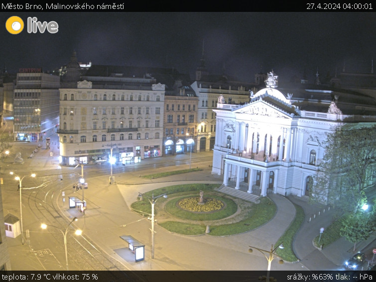 Město Brno - Malinovského náměstí - 27.4.2024 v 04:00