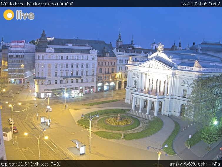 Město Brno - Malinovského náměstí - 28.4.2024 v 05:00