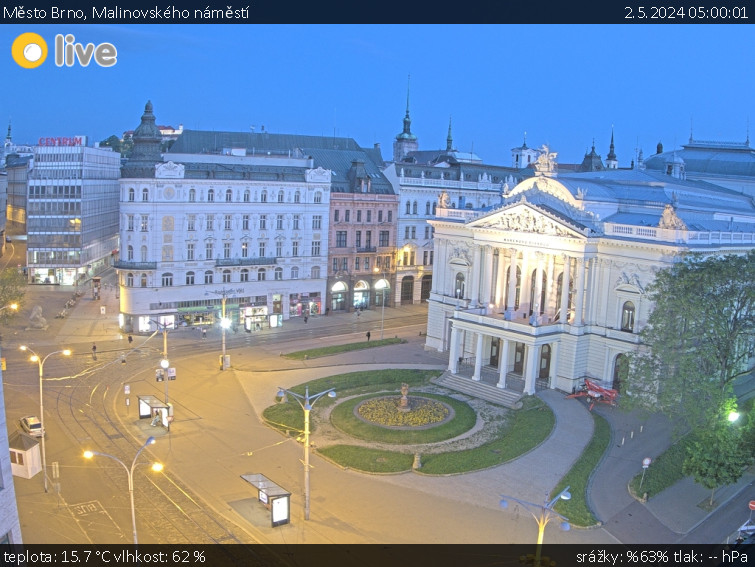 Město Brno - Malinovského náměstí - 2.5.2024 v 05:00