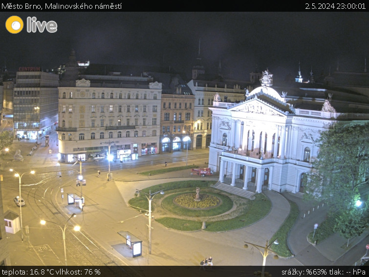 Město Brno - Malinovského náměstí - 2.5.2024 v 23:00