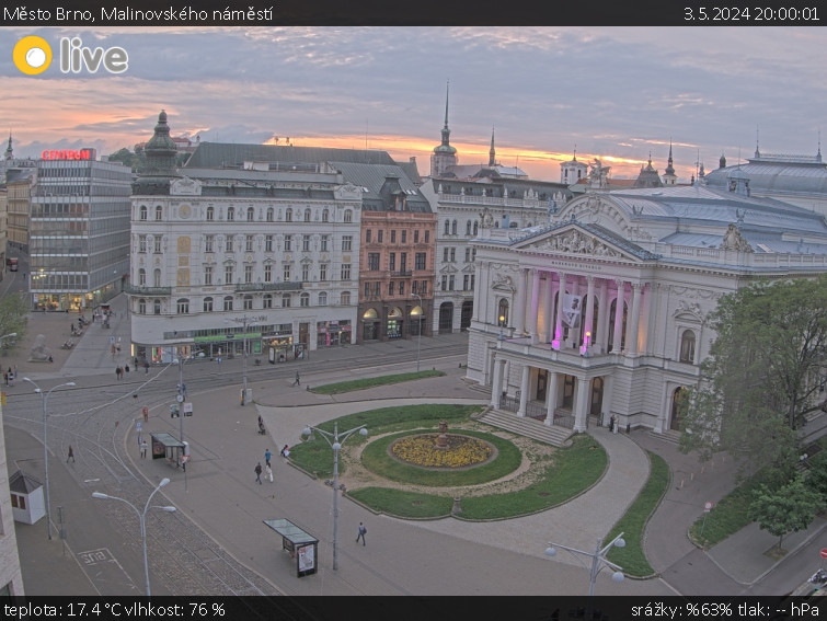Město Brno - Malinovského náměstí - 3.5.2024 v 20:00