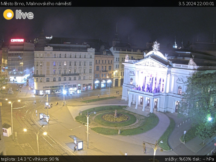 Město Brno - Malinovského náměstí - 3.5.2024 v 22:00
