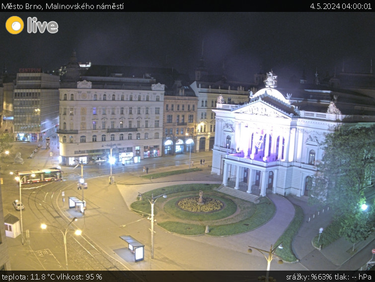 Město Brno - Malinovského náměstí - 4.5.2024 v 04:00
