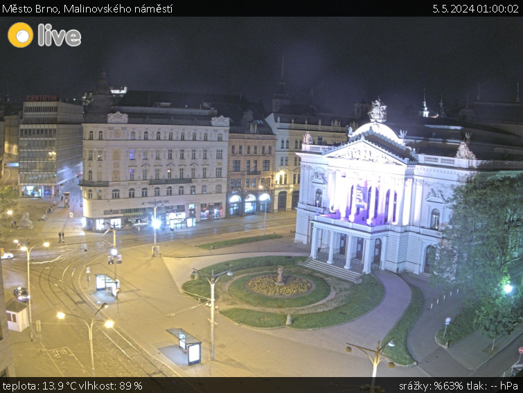 Město Brno - Malinovského náměstí - 5.5.2024 v 01:00