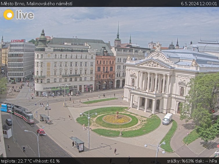 Město Brno - Malinovského náměstí - 6.5.2024 v 12:00