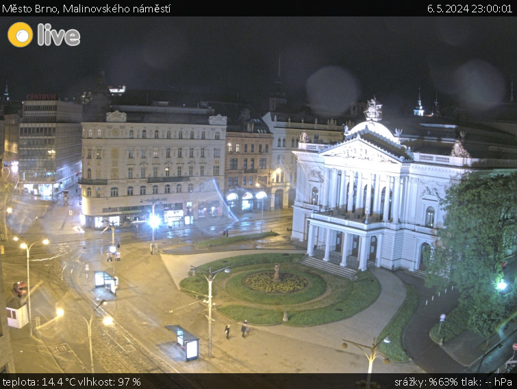 Město Brno - Malinovského náměstí - 6.5.2024 v 23:00