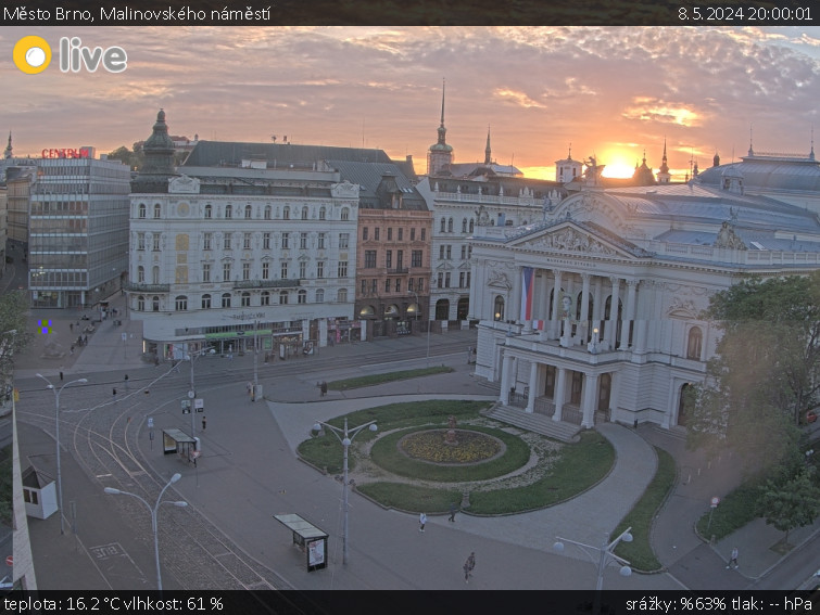 Město Brno - Malinovského náměstí - 8.5.2024 v 20:00