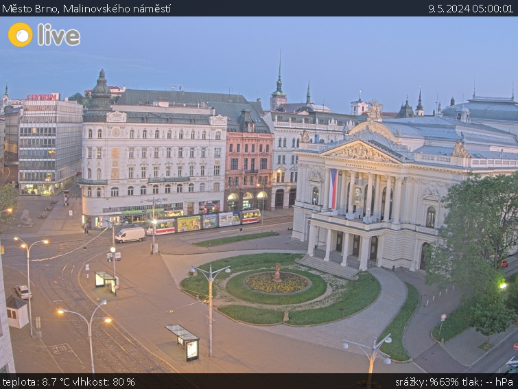 Město Brno - Malinovského náměstí - 9.5.2024 v 05:00