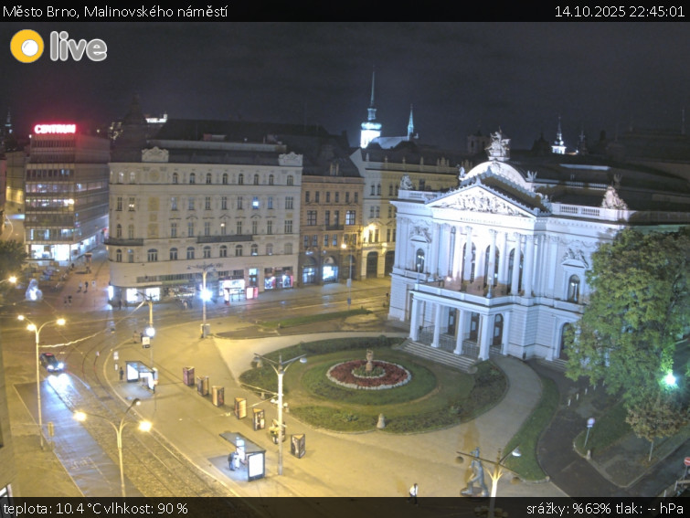 Město Brno - Malinovského náměstí - 14.10.2025 v 22:45 Město Brno - Malinovského náměstí - 14.10.2025 v 22:45