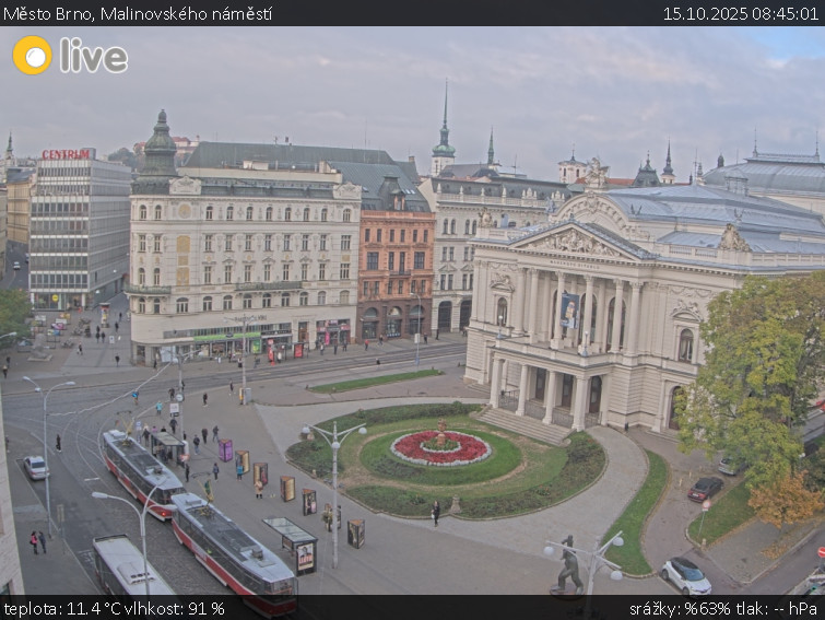 Město Brno - Malinovského náměstí - 15.10.2025 v 08:45 Město Brno - Malinovského náměstí - 15.10.2025 v 08:45