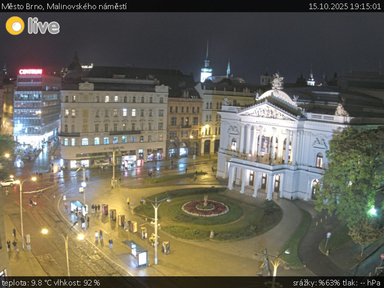 Město Brno - Malinovského náměstí - 15.10.2025 v 19:15 Město Brno - Malinovského náměstí - 15.10.2025 v 19:15