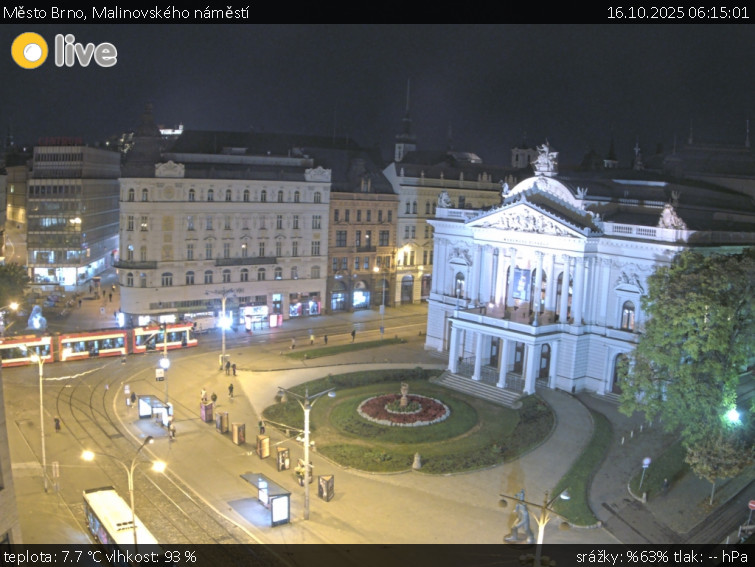 Město Brno - Malinovského náměstí - 16.10.2025 v 06:15 Město Brno - Malinovského náměstí - 16.10.2025 v 06:15