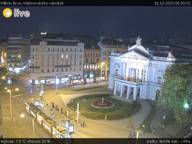 Město Brno - Malinovského náměstí - 16.10.2025 v 06:30 Město Brno - Malinovského náměstí - 16.10.2025 v 06:30