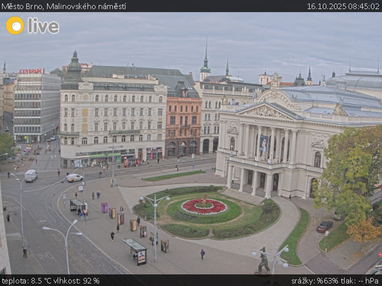 Město Brno - Malinovského náměstí - 16.10.2025 v 08:45 Město Brno - Malinovského náměstí - 16.10.2025 v 08:45