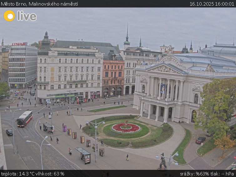 Město Brno - Malinovského náměstí - 16.10.2025 v 16:00 Město Brno - Malinovského náměstí - 16.10.2025 v 16:00