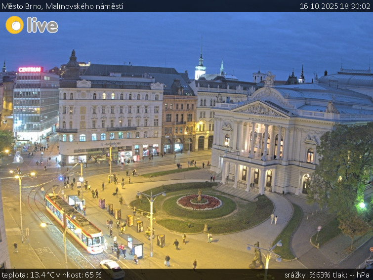 Město Brno - Malinovského náměstí - 16.10.2025 v 18:30 Město Brno - Malinovského náměstí - 16.10.2025 v 18:30