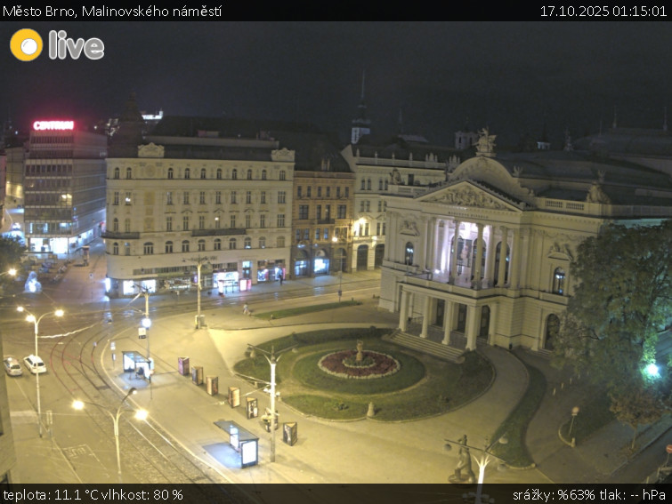 Město Brno - Malinovského náměstí - 17.10.2025 v 01:15 Město Brno - Malinovského náměstí - 17.10.2025 v 01:15