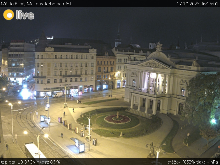Město Brno - Malinovského náměstí - 17.10.2025 v 06:15 Město Brno - Malinovského náměstí - 17.10.2025 v 06:15