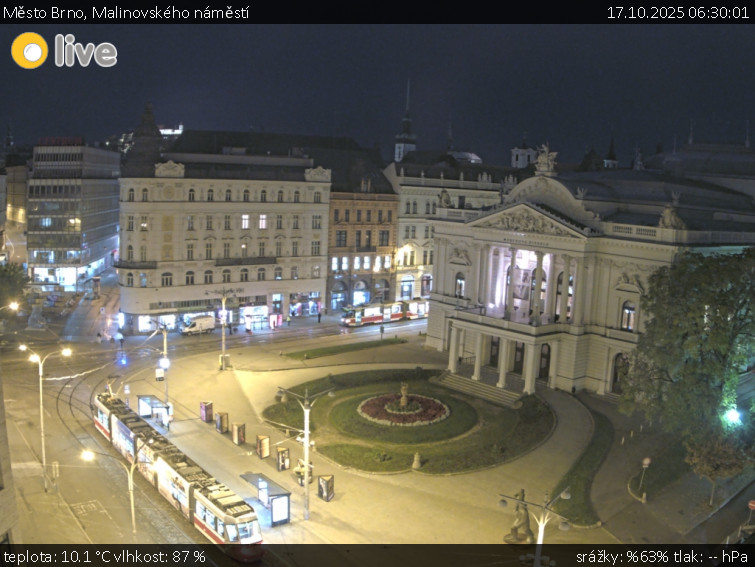 Město Brno - Malinovského náměstí - 17.10.2025 v 06:30 Město Brno - Malinovského náměstí - 17.10.2025 v 06:30