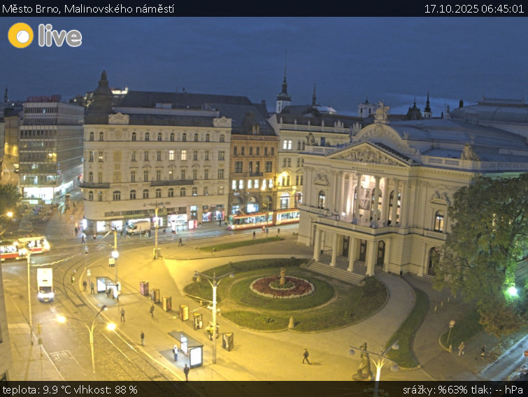 Město Brno - Malinovského náměstí - 17.10.2025 v 06:45 Město Brno - Malinovského náměstí - 17.10.2025 v 06:45