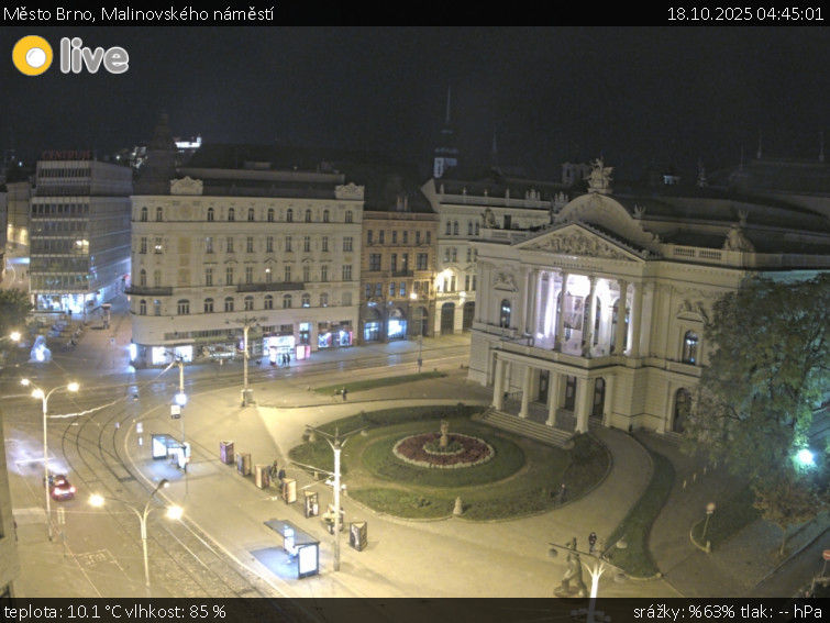 Město Brno - Malinovského náměstí - 18.10.2025 v 04:45 Město Brno - Malinovského náměstí - 18.10.2025 v 04:45