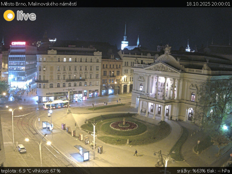 Město Brno - Malinovského náměstí - 18.10.2025 v 20:00 Město Brno - Malinovského náměstí - 18.10.2025 v 20:00