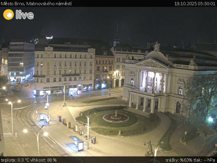 Město Brno - Malinovského náměstí - 19.10.2025 v 05:30 Město Brno - Malinovského náměstí - 19.10.2025 v 05:30