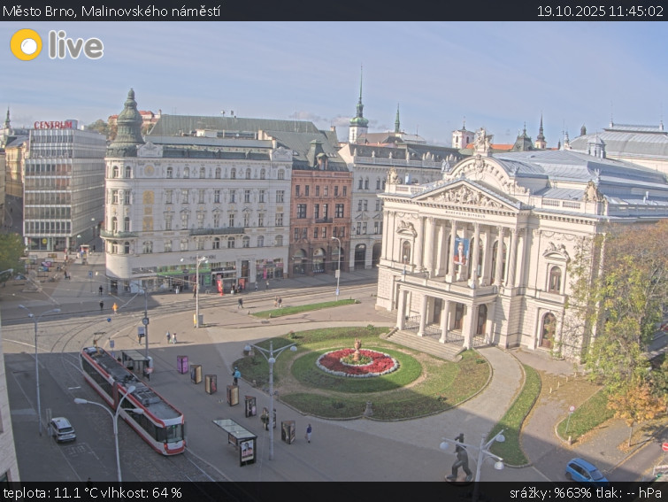 Město Brno - Malinovského náměstí - 19.10.2025 v 11:45 Město Brno - Malinovského náměstí - 19.10.2025 v 11:45