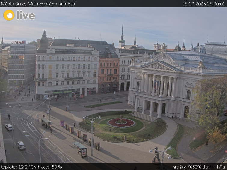 Město Brno - Malinovského náměstí - 19.10.2025 v 16:00 Město Brno - Malinovského náměstí - 19.10.2025 v 16:00