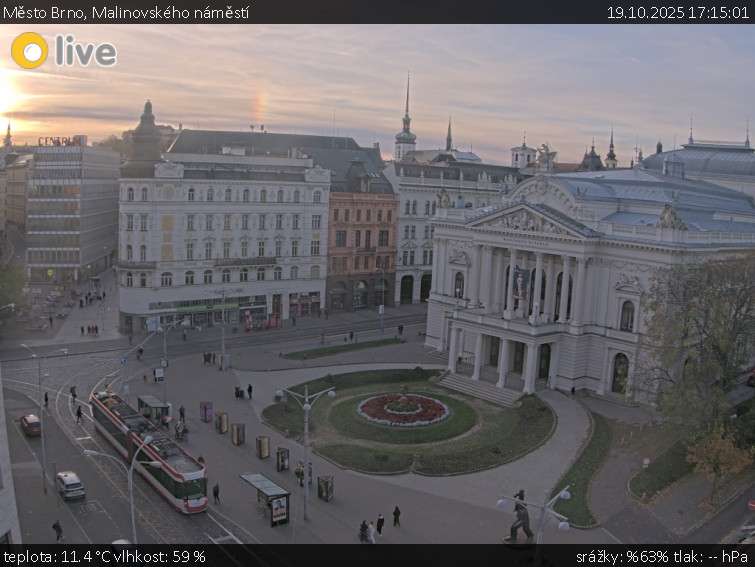 Město Brno - Malinovského náměstí - 19.10.2025 v 17:15 Město Brno - Malinovského náměstí - 19.10.2025 v 17:15