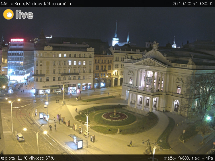Město Brno - Malinovského náměstí - 20.10.2025 v 19:30 Město Brno - Malinovského náměstí - 20.10.2025 v 19:30