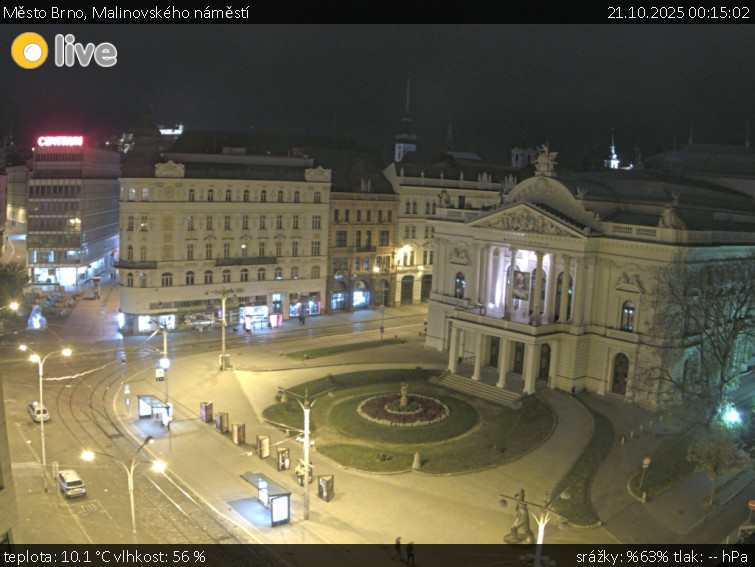 Město Brno - Malinovského náměstí - 21.10.2025 v 00:15 Město Brno - Malinovského náměstí - 21.10.2025 v 00:15