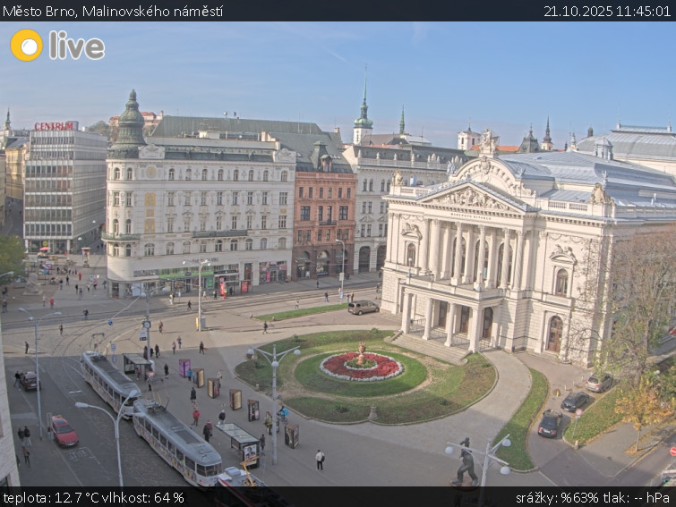 Město Brno - Malinovského náměstí - 21.10.2025 v 11:45 Město Brno - Malinovského náměstí - 21.10.2025 v 11:45