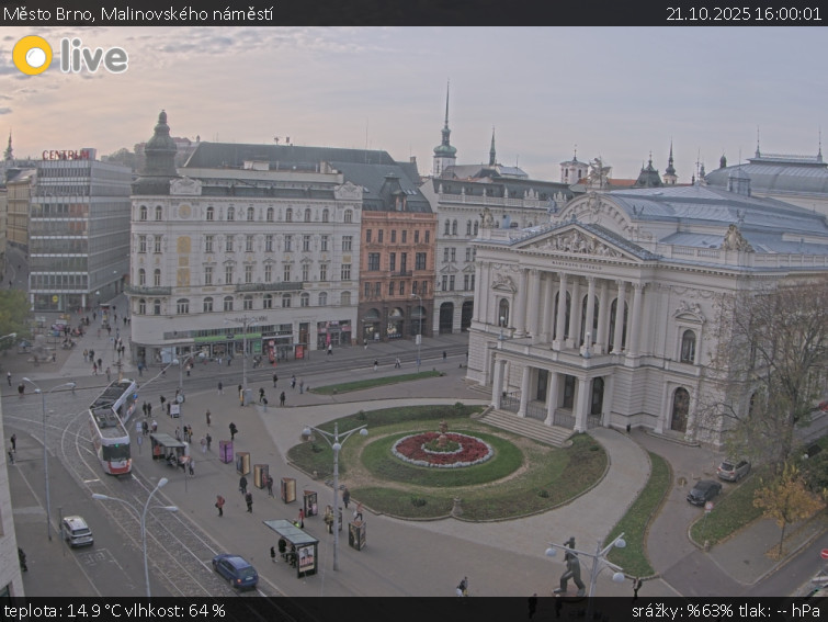 Město Brno - Malinovského náměstí - 21.10.2025 v 16:00 Město Brno - Malinovského náměstí - 21.10.2025 v 16:00
