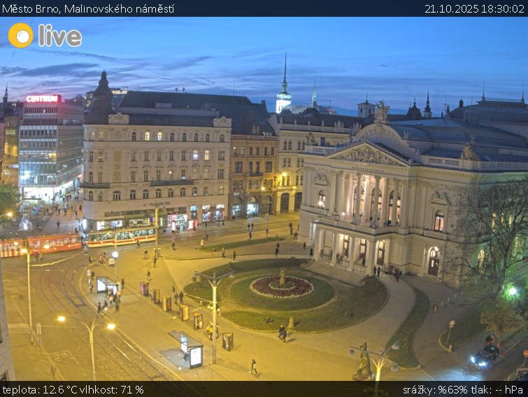 Město Brno - Malinovského náměstí - 21.10.2025 v 18:30 Město Brno - Malinovského náměstí - 21.10.2025 v 18:30