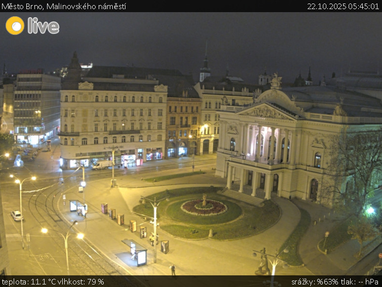 Město Brno - Malinovského náměstí - 22.10.2025 v 05:45 Město Brno - Malinovského náměstí - 22.10.2025 v 05:45